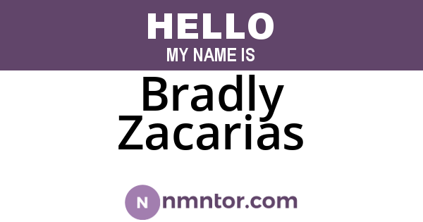 Bradly Zacarias