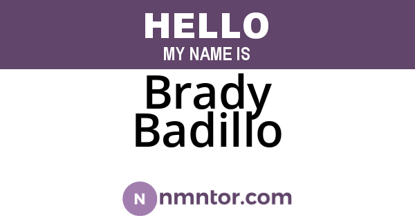 Brady Badillo