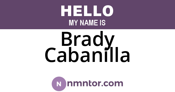 Brady Cabanilla