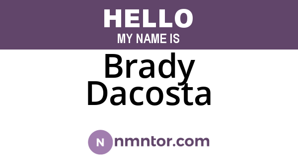 Brady Dacosta