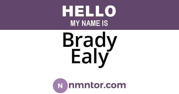 Brady Ealy