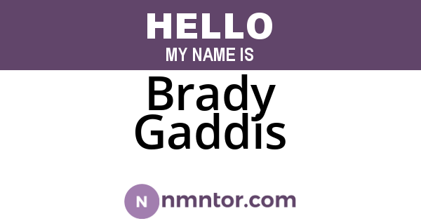 Brady Gaddis