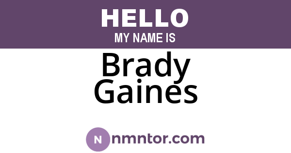Brady Gaines