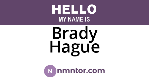 Brady Hague
