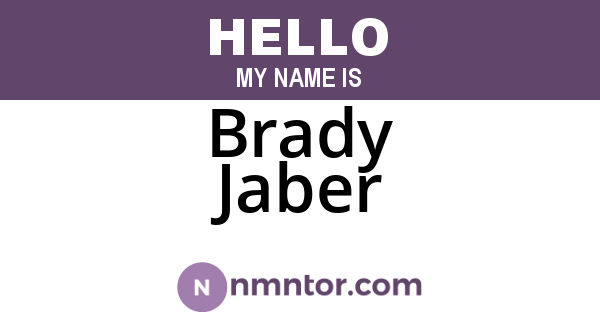 Brady Jaber