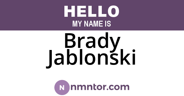 Brady Jablonski