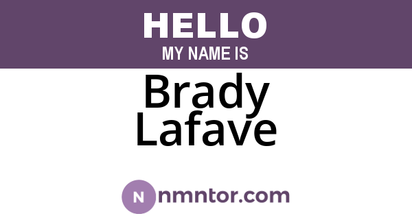 Brady Lafave