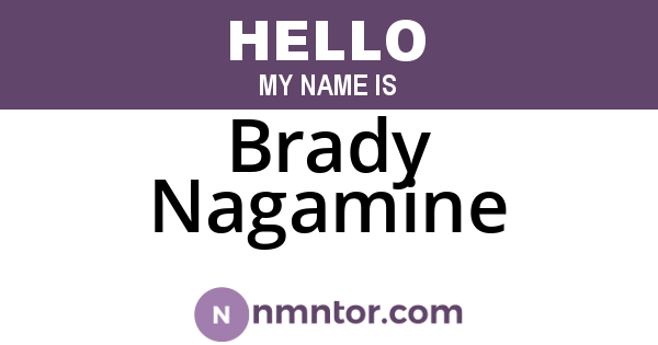 Brady Nagamine