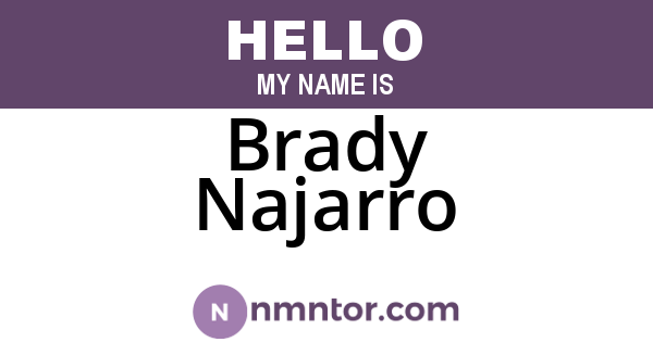 Brady Najarro