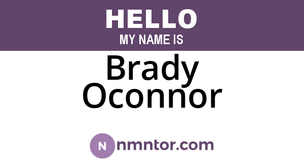 Brady Oconnor
