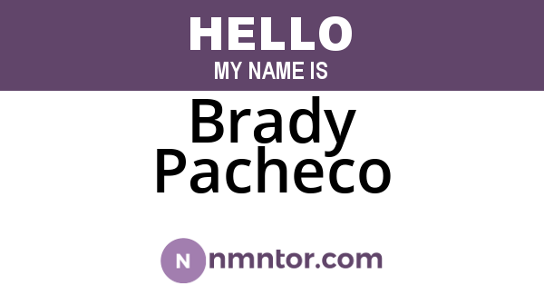 Brady Pacheco