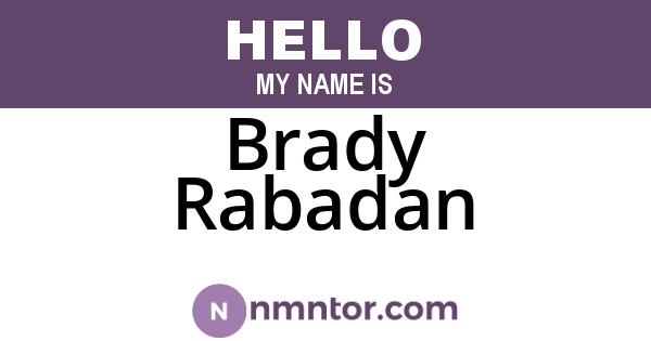 Brady Rabadan