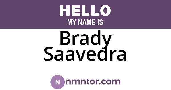 Brady Saavedra