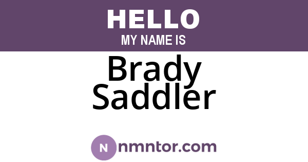 Brady Saddler