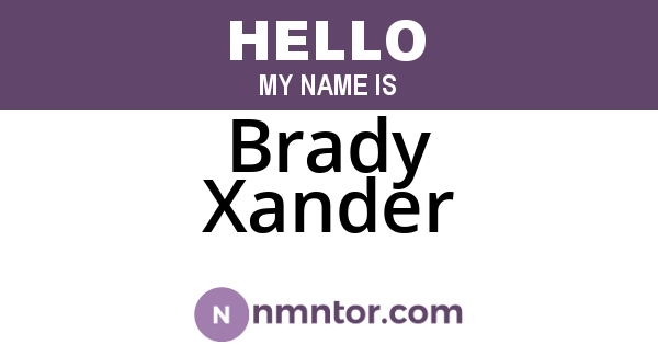 Brady Xander