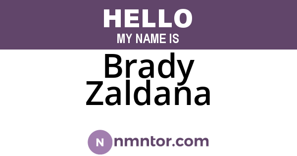 Brady Zaldana