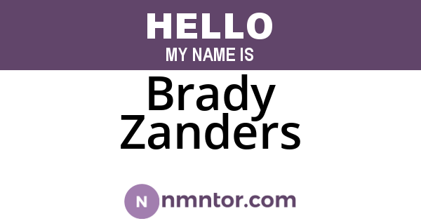 Brady Zanders