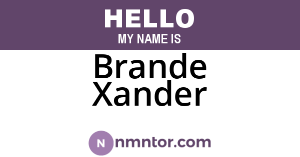 Brande Xander