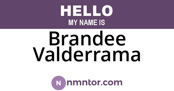 Brandee Valderrama