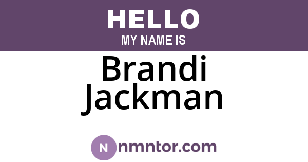 Brandi Jackman