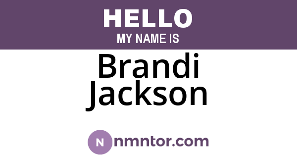 Brandi Jackson