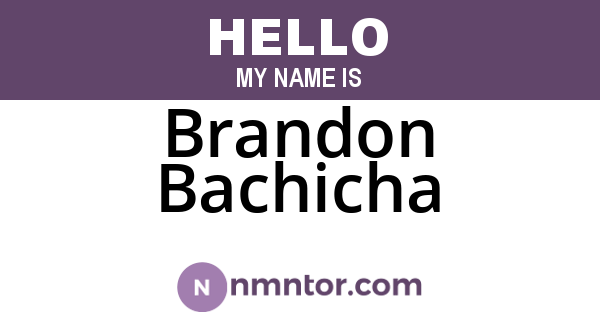 Brandon Bachicha
