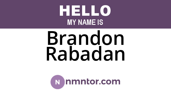 Brandon Rabadan