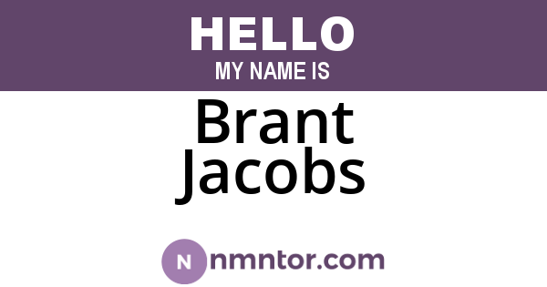 Brant Jacobs