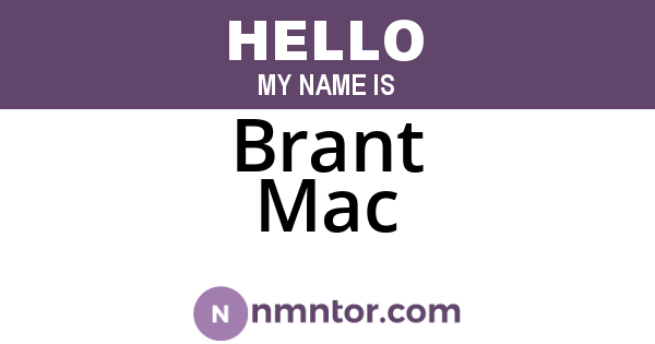 Brant Mac