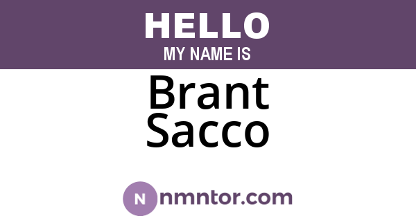 Brant Sacco