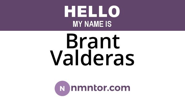 Brant Valderas
