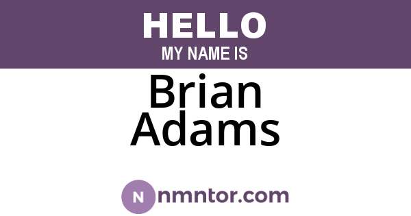 Brian Adams