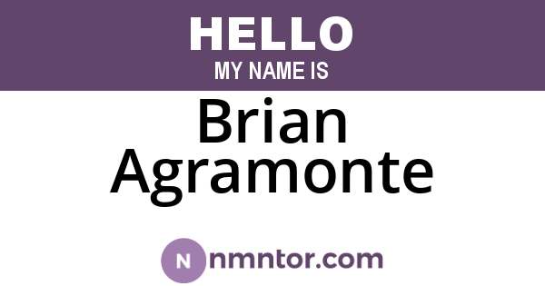 Brian Agramonte