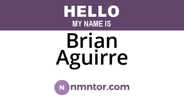 Brian Aguirre