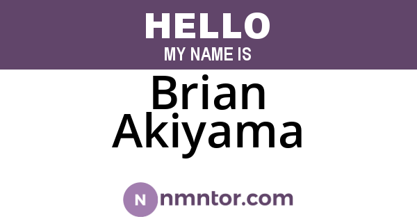 Brian Akiyama