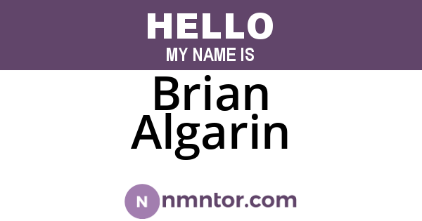 Brian Algarin
