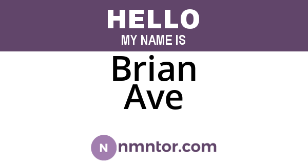 Brian Ave