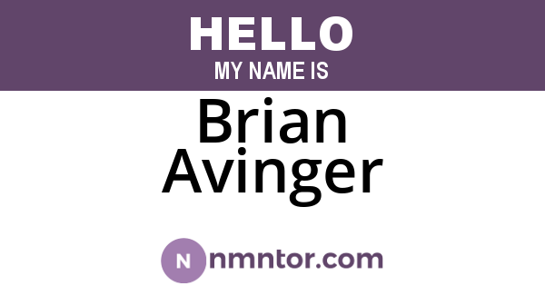 Brian Avinger