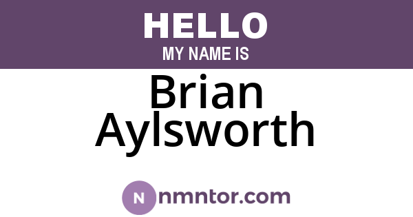 Brian Aylsworth