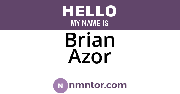 Brian Azor