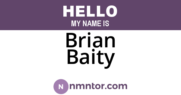Brian Baity