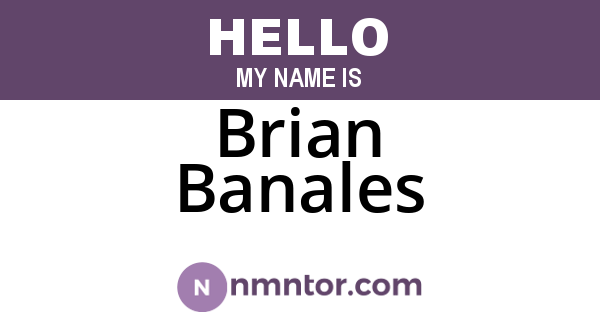 Brian Banales