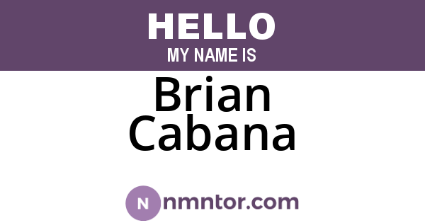 Brian Cabana
