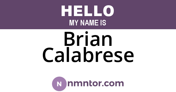 Brian Calabrese