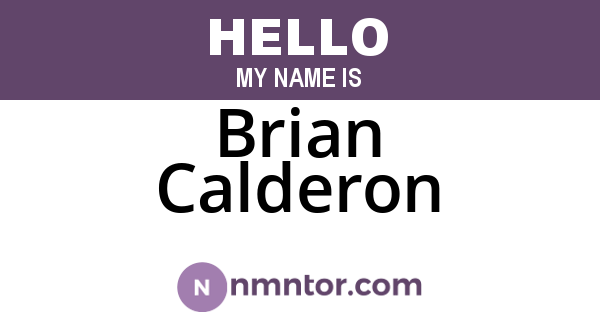 Brian Calderon