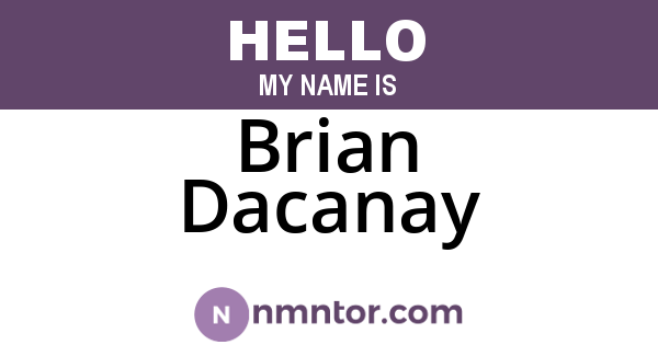 Brian Dacanay