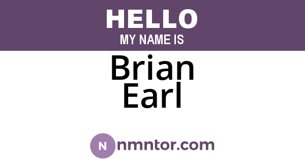 Brian Earl