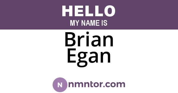 Brian Egan
