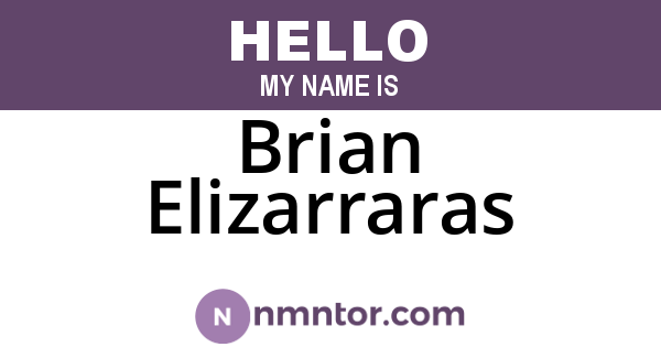 Brian Elizarraras