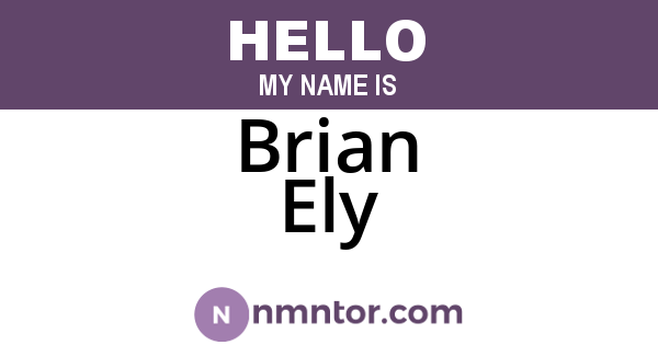 Brian Ely